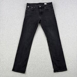 Edwin Jeans Mens 32x30 Black ED03 Slim Tapered Japanese Denim Made In Japan